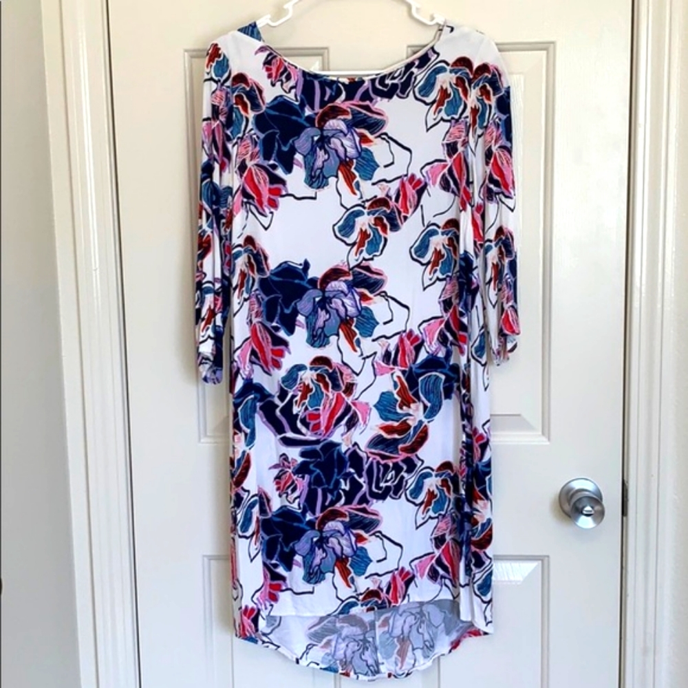 Halogen 3/4 Sleeve Floral Dress